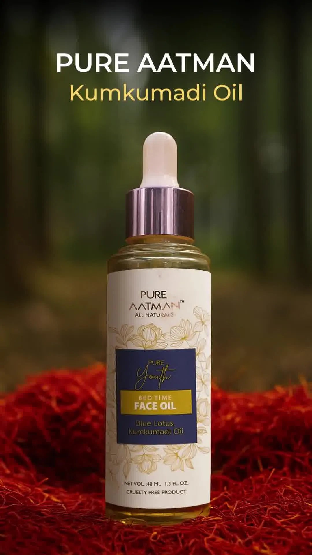 Kumkumadi Face Oil 30ml Enriched with Blue Lotus| Best Ayurvedic Herbal Face Oil For uneven skin tone, dry skin & Dark Spots + FREE BODY WASH